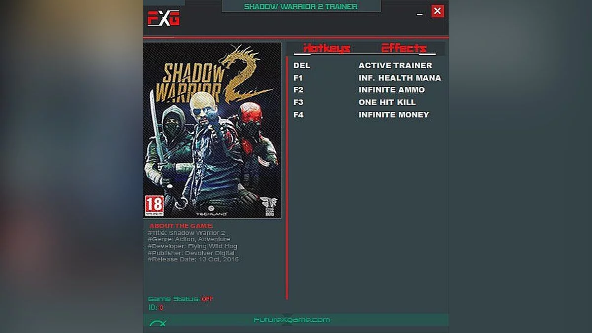 Shadow Warrior 2 — Трейнер / Trainer (+4) [1.0] [FutureX]