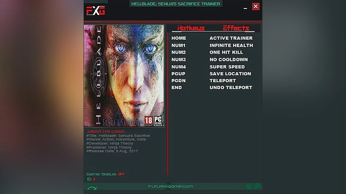 Hellblade: Senua's Sacrifice — Трейнер / Trainer (+5) [1.0] [FutureX]