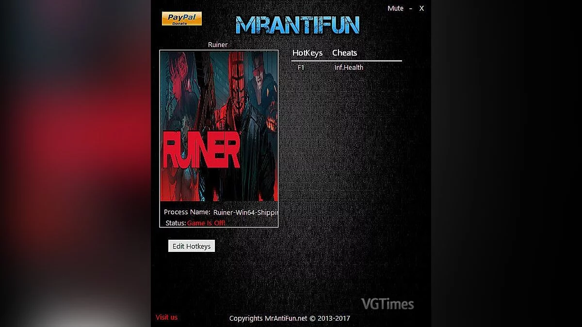 Трейнер / Trainer (+1: Бессмертие / Immortality) [1.0] [MrAntiFun]