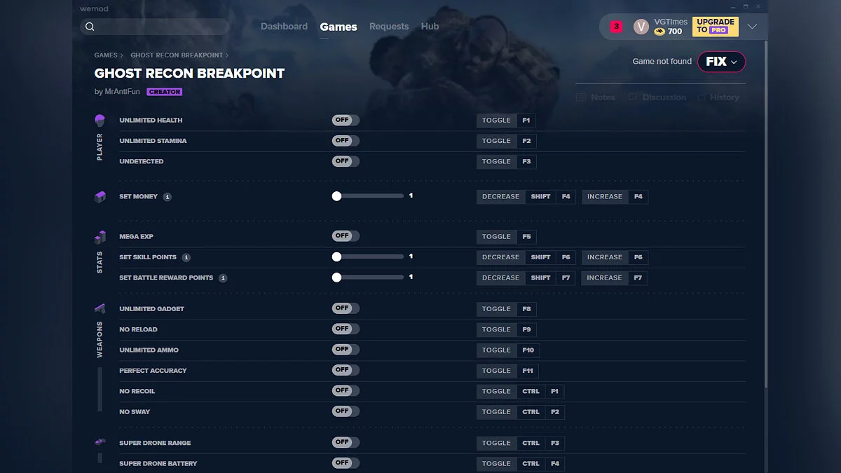 Tom Clancy's Ghost Recon: Breakpoint — Трейнер (+17) от 21.08.2020 [WeMod] [Epic]