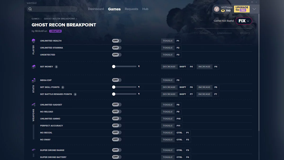 Tom Clancy's Ghost Recon: Breakpoint — Трейнер (+17) от 10.11.2020 [WeMod] [Epic]