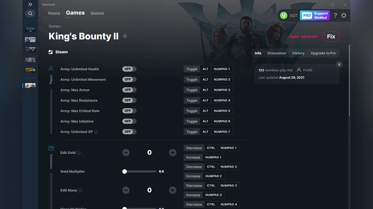 King's Bounty 2 — Трейнер (+23) от 29.08.2021 [WeMod]