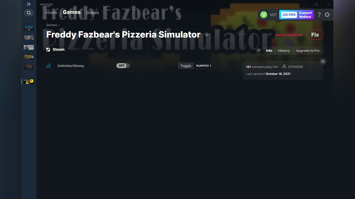 Freddy Fazbear's Pizzeria Simulator — Трейнер (+1) от 16.10.2021 [WeMod]