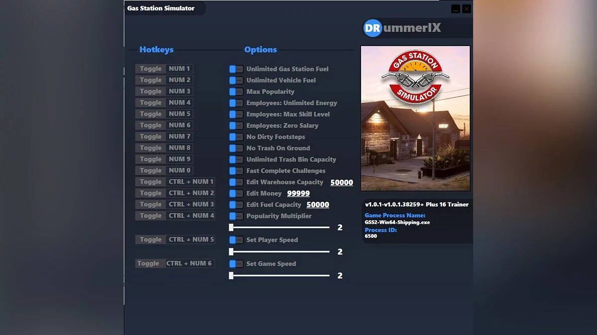 Gas Station Simulator — Трейнер (+16) [Game Version: v1.0.1 - 1.0.1.38259+]