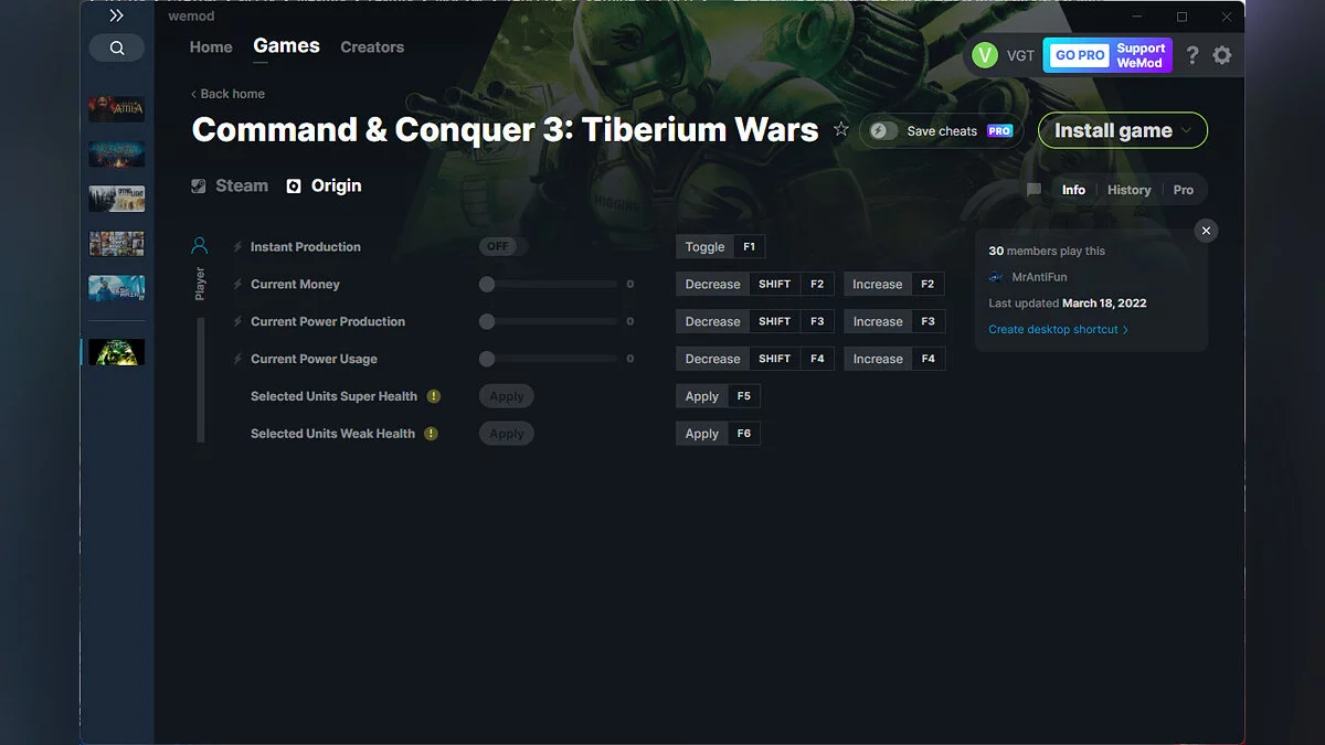 Command & Conquer 3: Tiberium Wars — Трейнер (+6) от 18.03.2022 [WeMod]