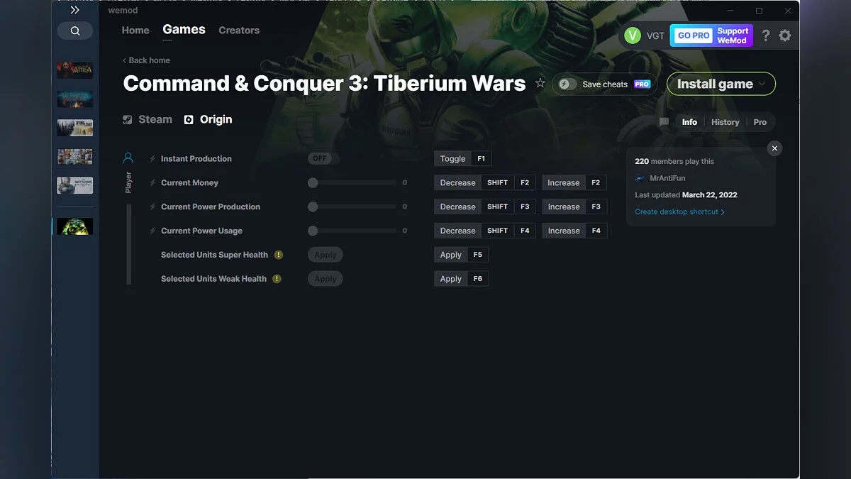 Command & Conquer 3: Tiberium Wars — Трейнер (+6) от 22.03.2022 [WeMod]