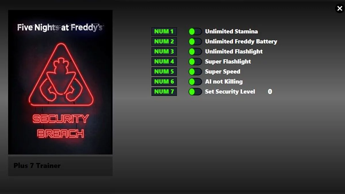 Five Nights at Freddy's: Security Breach — Трейнер (+7) от 12.04.2022