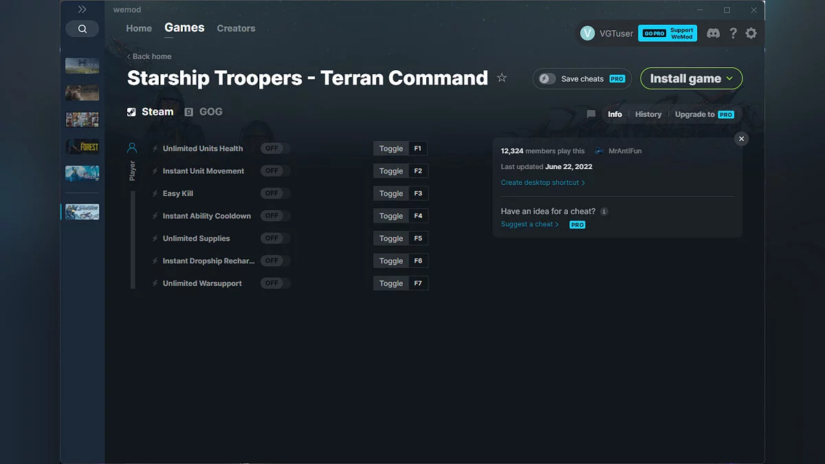 Starship Troopers: Terran Command — Трейнер (+7) от 22.06.2022 [WeMod]