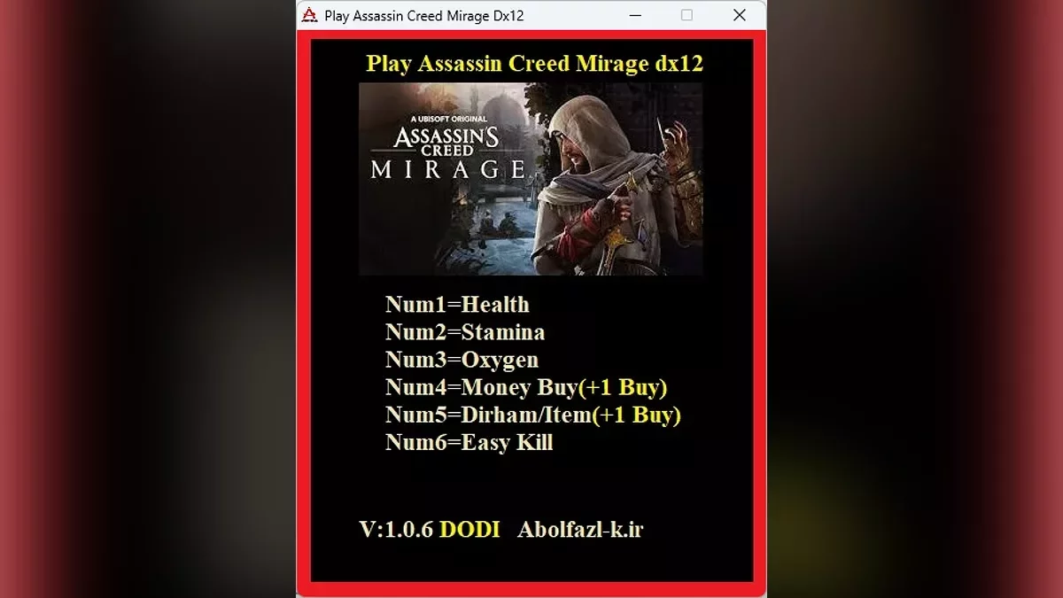 Assassin's Creed Mirage — Трейнер (+6) [1.0.6]