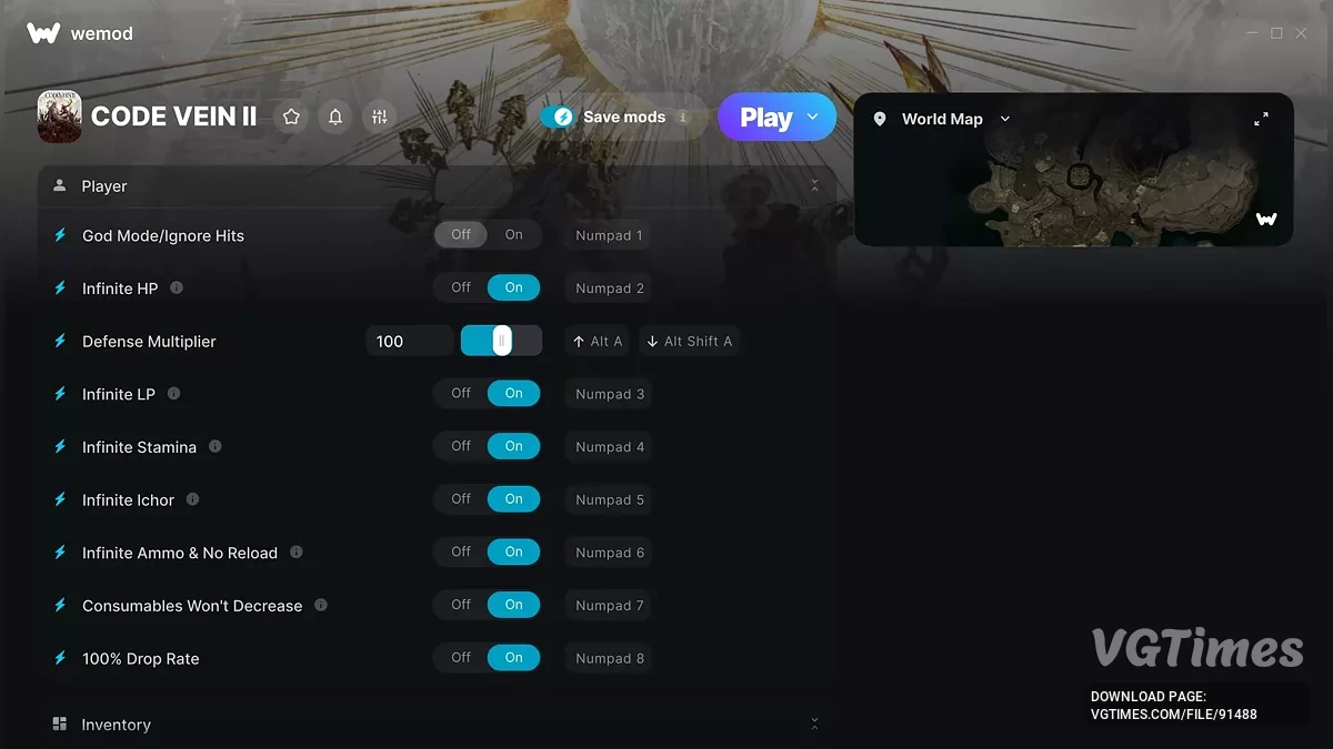 Code Vein 2 — Трейнер (+45)