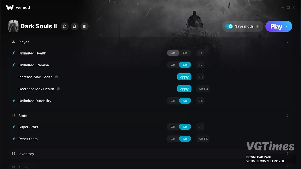 Dark Souls 2 — Трейнер (+9)