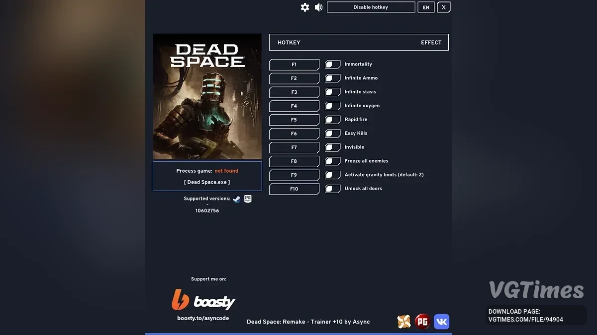 Dead Space — Трейнер (+10)