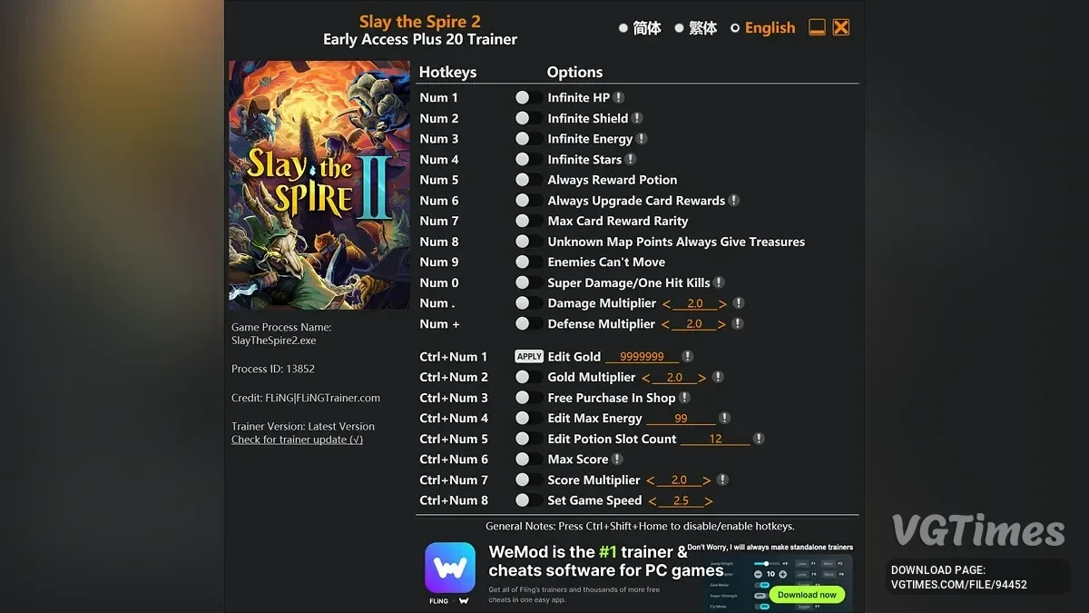 Slay the Spire 2 — Трейнер (+20) [08.05.2026]