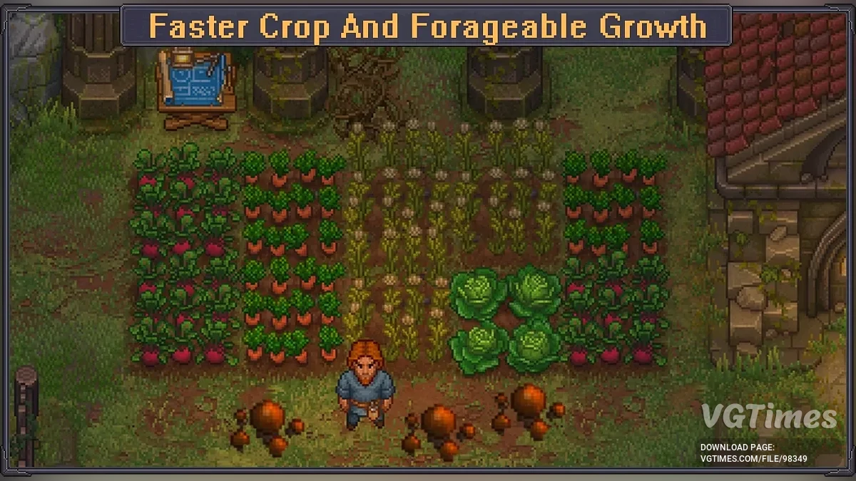 Graveyard Keeper 2 — Faster Crop And Forageable Growth — ускорение роста урожая, деревьев, кустарников и грибов