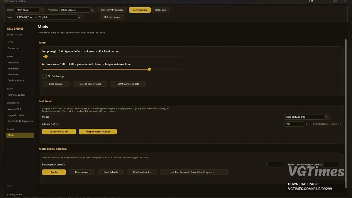 Dragon's Dogma 2 — Arisen's Toolbox — Редактор предметов, пешек, навыков и телепортация