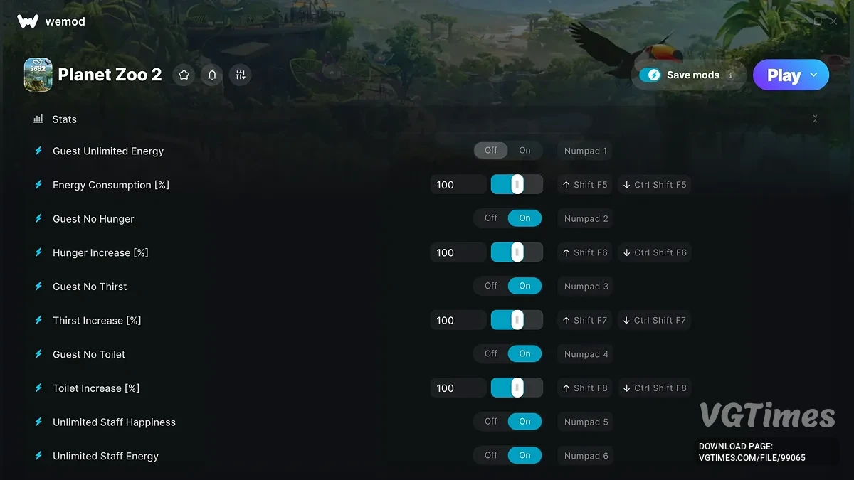 Planet Zoo 2 — Трейнер (+20)