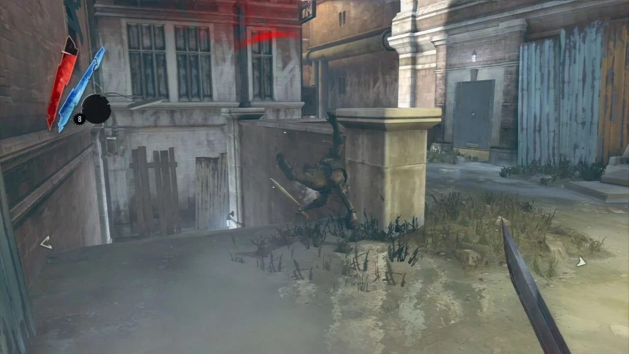 Dishonored(2012)→ Dishonored: Definitive Edition(2015)|Dishonored(2012年初期版)|ゲーム画面例(資料画像 3)