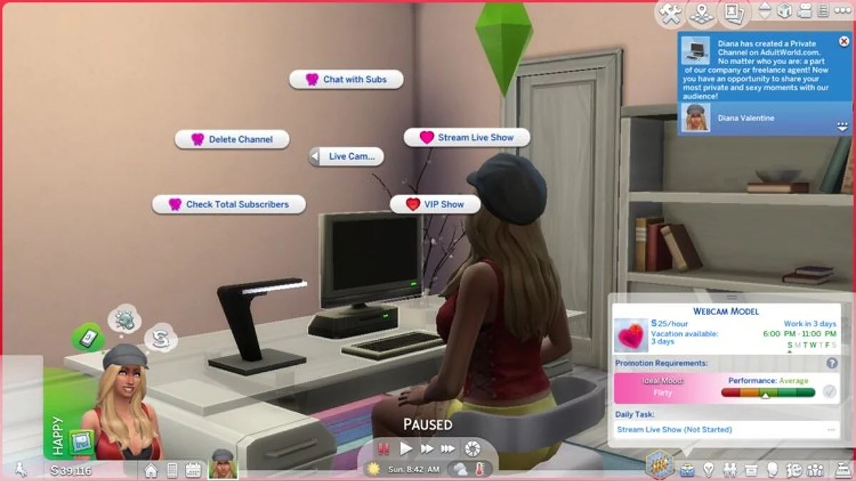Sims 4 Карьера Проститутки