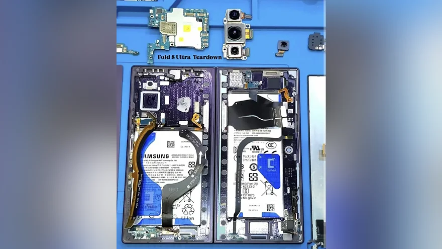 Разобранный Galaxy Z Fold8 Ultra
