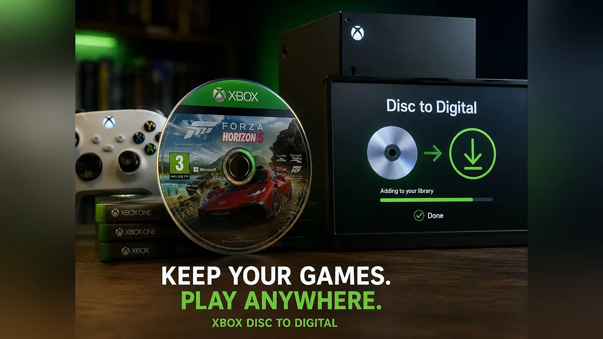Xbox готовится превращать диски в цифровые лицензии — иконки функции нашли до анонса