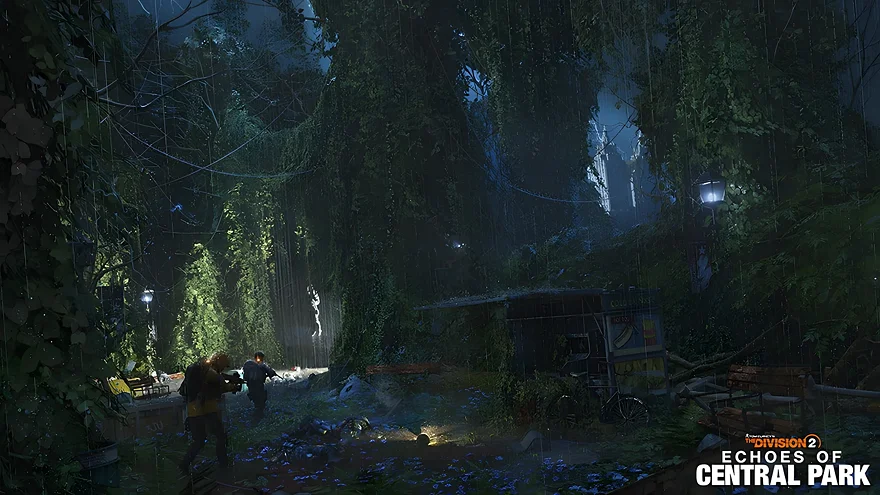 The Division 2: Echoes of Central Park в дождливом парке