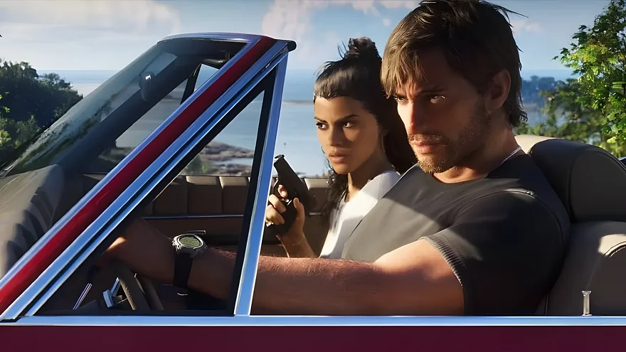 Люсия и Джейсон в кабриолете GTA 6