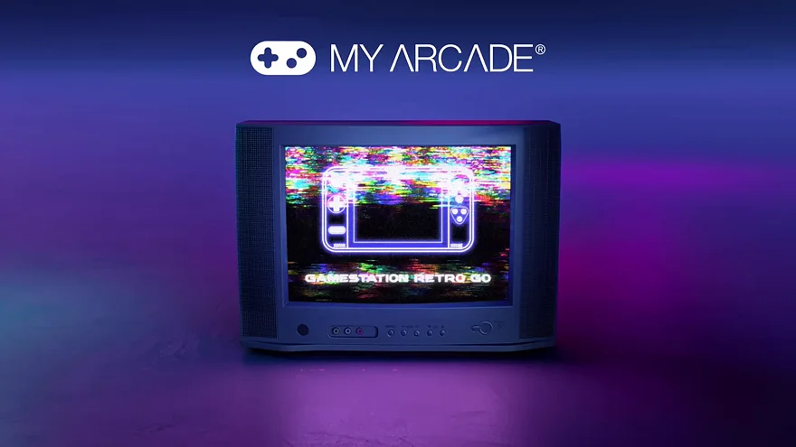 Портативная консоль Gamestation Retro Go на экране