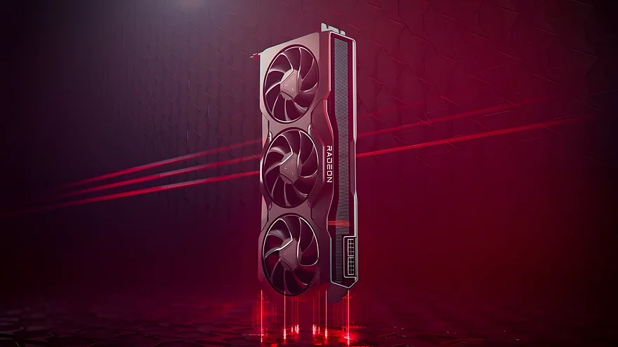 Видеокарта AMD Radeon с тремя вентиляторами